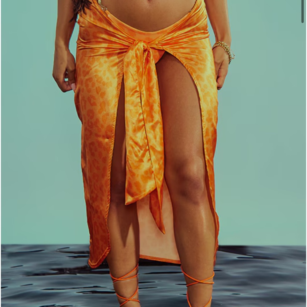 Prettylittlething leopard print sarong